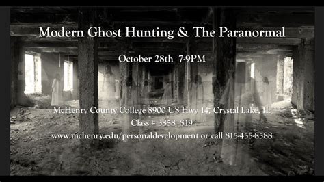 Modern Ghost Hunting And The Paranormal Promo Youtube