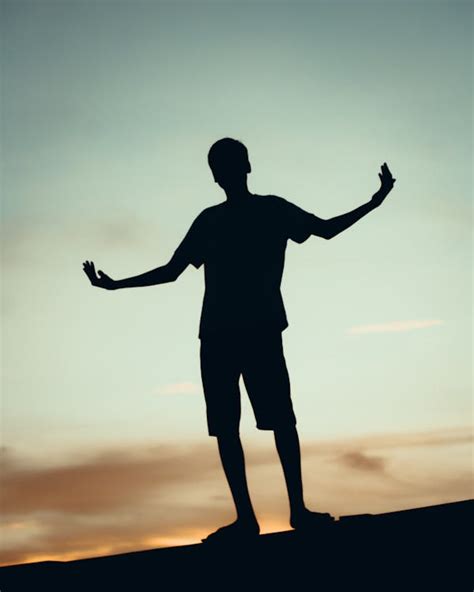 Silhouette of Man during Sunset · Free Stock Photo