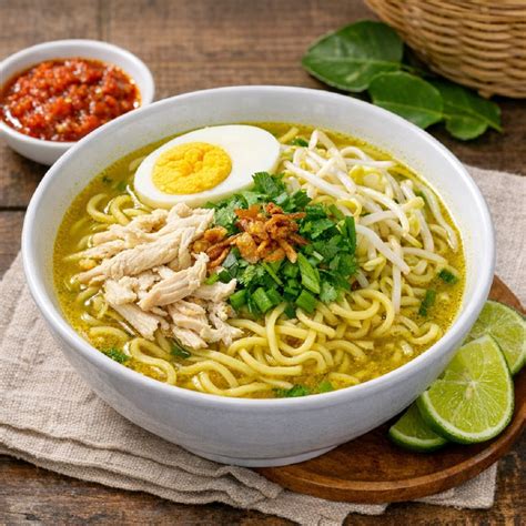 resep mie rebus soto perpaduan gurih  segar  cocok dinikmati