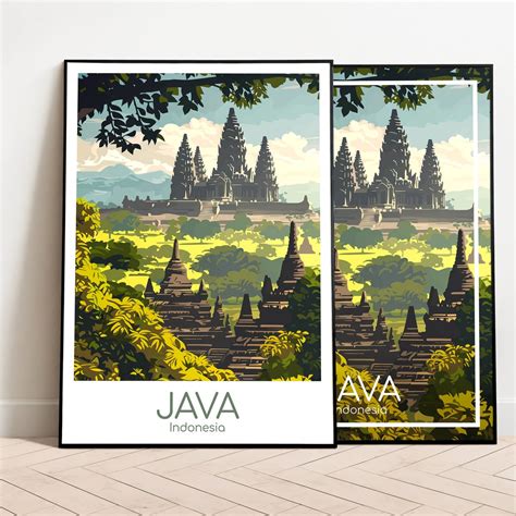 java reiseposter java poster wall art indonesien vintage poster java