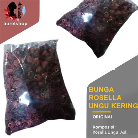 Jual Bunga Rosella Ungu Kering 1 Kg Rosela Hibiscus Sabdariffa