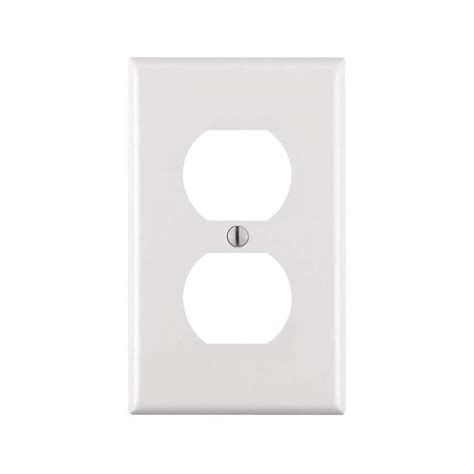 Leviton 1 Gang Duplex Outlet Wall Plate White Ex Tremes