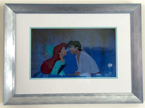 Original Walt Disney Production Cel From The Little Mermaid Featuring Ariel And Eric 1989