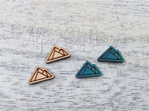 Mountain Stud Earrings Svg Mountain Stud Earring Svg For Glowforge