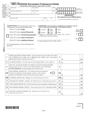 Fillable Online Revenue Louisiana Form Louisiana Department Of