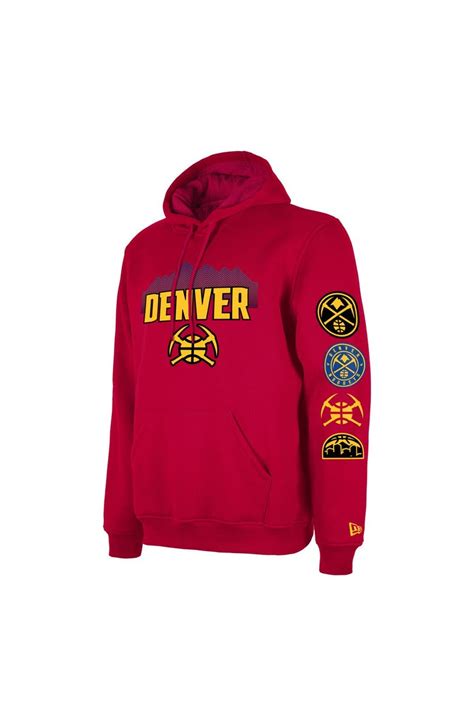 New Era Mens New Era Red Denver Nuggets 202324 City Edition Pullover
