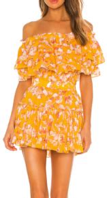 Kary Brittinghams Yellow Floral Ruffle Dress Big Blonde Hair