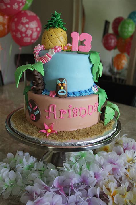 Luau Birthday Cake Luau Birthday Cakes Creative Cakes Cake