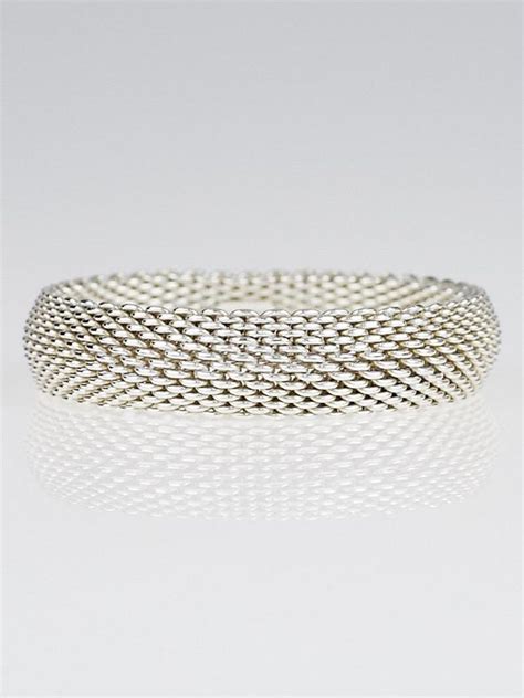 Tiffany And Co Sterling Silver Somerset Mesh Bracelet Yoogi S Closet