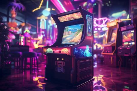 Premium Ai Image 80s Retro Arcade Game Background 80s Retro Nostalgic