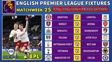 Premier League Fixtures Live Latest Updates As 2024 25 Schedule