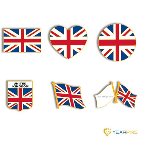 United Kingdom National Flag Enamel Pin UK world flag lapel pin – yearpins