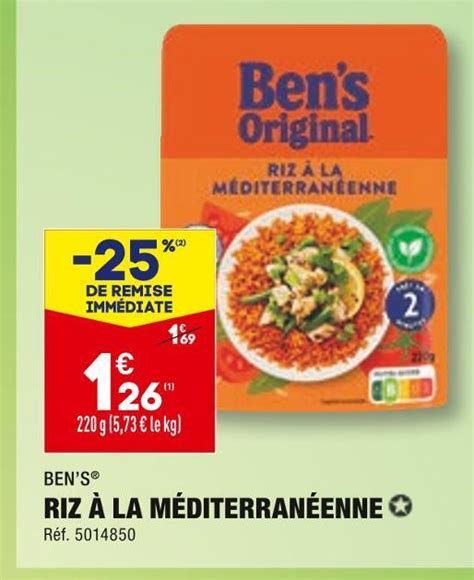 Promo Bens riz à la méditerranéenne chez ALDI