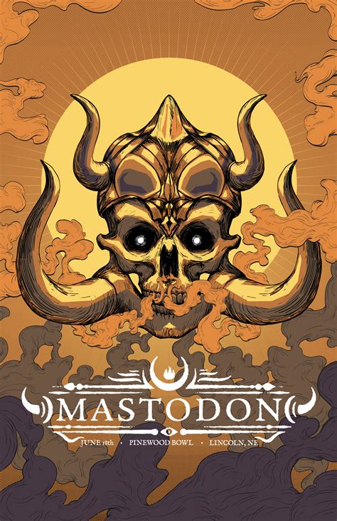 Artstation Mastodon Us Tour Poster 2018 Lincoln Ne