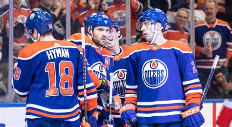 Oilers Clinch Playoff Spot Draisaitl Hits 50 Goal Mark With Hat Trick