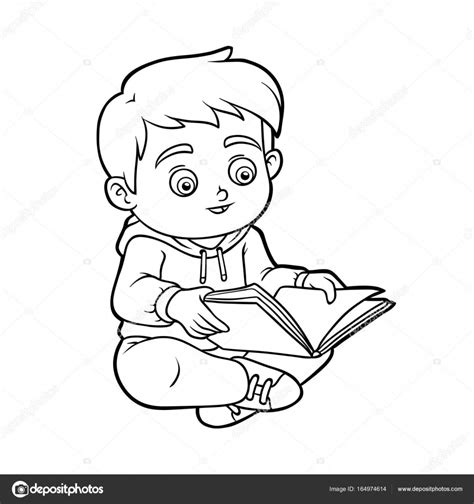 Desenhos De Crian As Lendo Livros Para Colorir Em Rela O Crian As