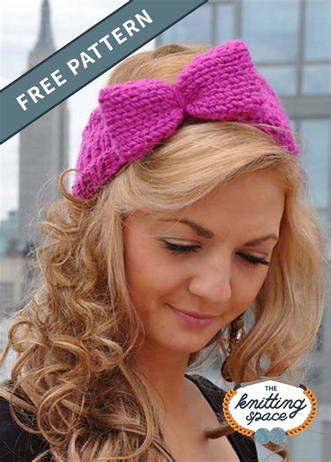 Fun Knitted Bow Headband [FREE Knitting Pattern]