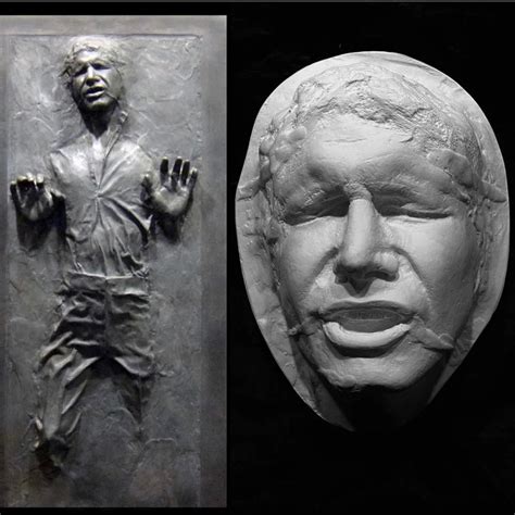 Han Solo Frozen In Carbonite Life Mask Face Cast In White Or Painted