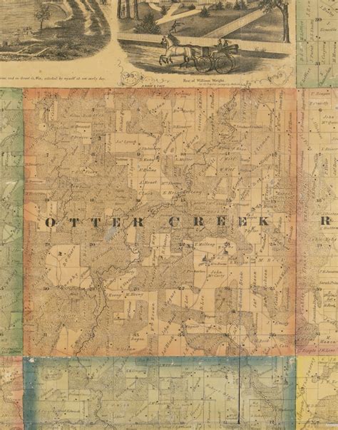 Otter Creek Iowa 1867 Old Town Map Custom Print Jackson Co OLD MAPS