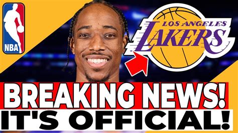 URGENT THIS IS ON THE WEB DEMAR DEROZAN IN THE LAKERS NBA CONFIRMS