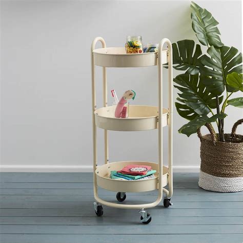 Vanilla Round Three Tier Storage Trolley Hobbycraft Hobbies And