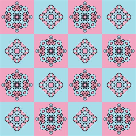 Batik motifs with floral themes and soft colors 8075275 Vector Art at ...