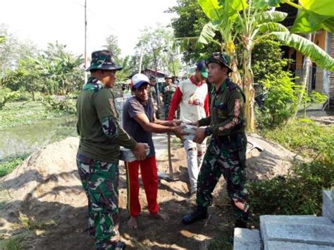 Binter Terpadu Kodim 0815 Mojokerto Gelar Karya Bakti Pavingisasi