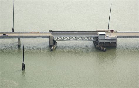 Pelican Island Causeway Bridge in Galveston Bay, TX, United States ...