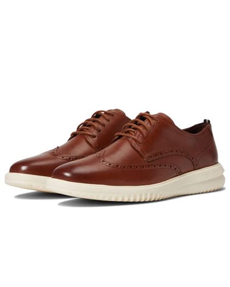 Cole Haan Grand Wing Tip Oxford In Brown For Men Lyst