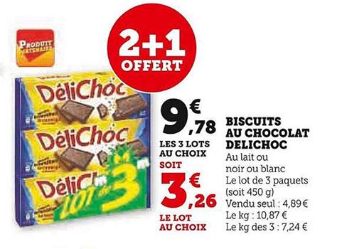 Promo Biscuits Au Chocolat D Lichoc Chez U Express Icatalogue Fr