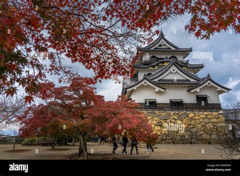 Autumn at Hikone Castle. Hikone castle is 1 of 12 original castles in ...