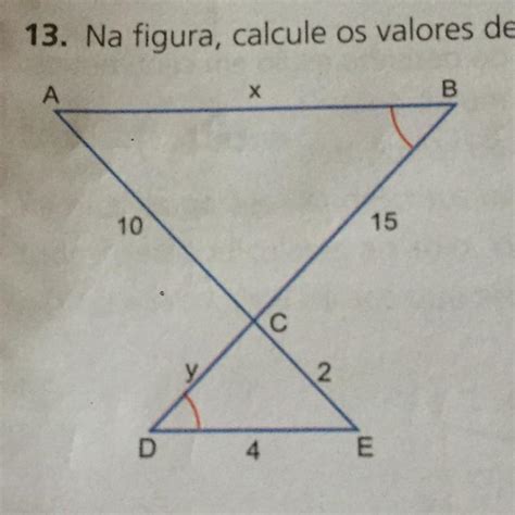 Na Figura Calcule Os Valores De X E Y Brainly Br