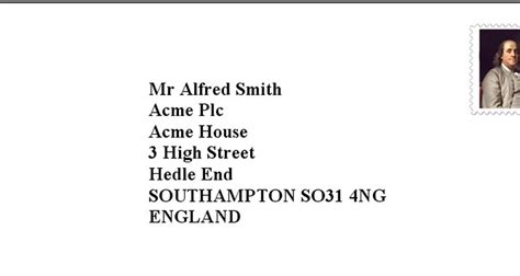 How to Address an Envelope to England