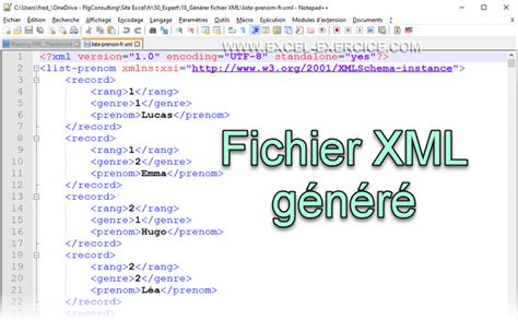 Comment créer un fichier XML