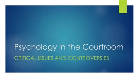 Psychology In The Courtroom Tennessee Psychological Association