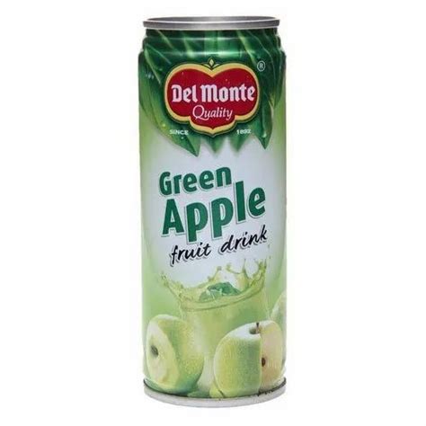 Del Monte Green Apple Canned Fruit Juice Packaging Type Can