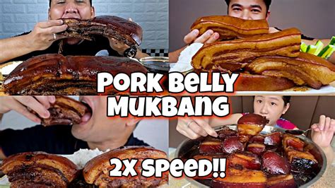 X Speed Asmr Braised Pork Belly Eating Mukbang Fast Motion