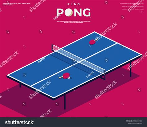 Ping Pong Poster Template Table Rackets Stock Vector Royalty Free