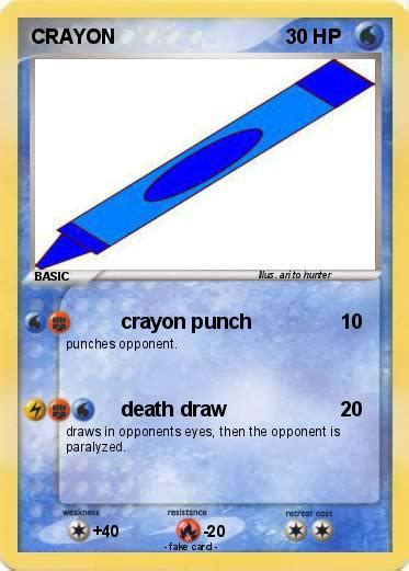 Pokémon Crayon 34 34 Crayon Punch My Pokemon Card