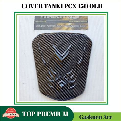 Jual Cover Tangki Bensin PCX 150 Lokal Carbon Nemo Tutup Bensin PCX