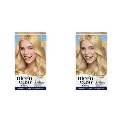Clairol Nice n Easy Crème Natural Looking Oil Infused Permanent Hair Dye Extra Light Blonde