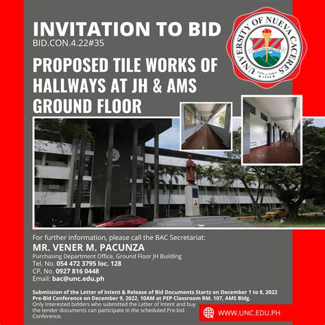 Invitation To Bid Projects Bid Con Unc