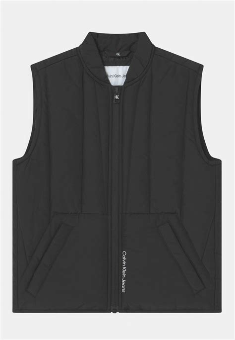 Calvin Klein Jeans Seaming Logo Waistcoat Black Zalando