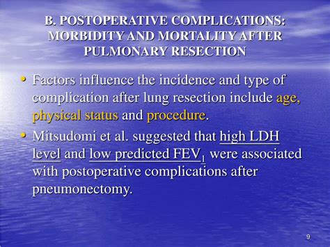 Ppt Complications And Post Operative Care Of Pulmonary Resection