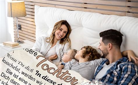 WJMSDK Personalisierte Decke Geschenke Für Tochter von Eltern