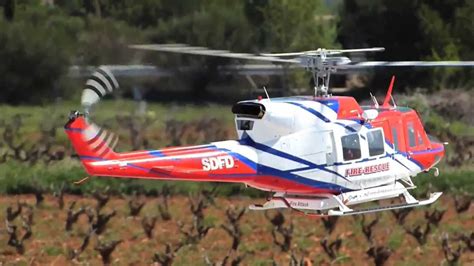 Big Turbine Rc Helicopter Bell 212 Fire Rescue Youtube