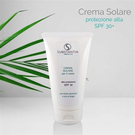 Crema Solare Spf A Protezione Medio Alta Substantia Cosmetics