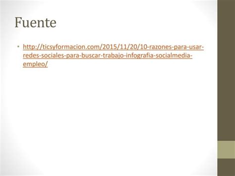 10 Razones Para Usar Redes Sociales Para Buscar PPT