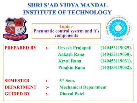 Pneumatic Control System & ITS Components | PPT