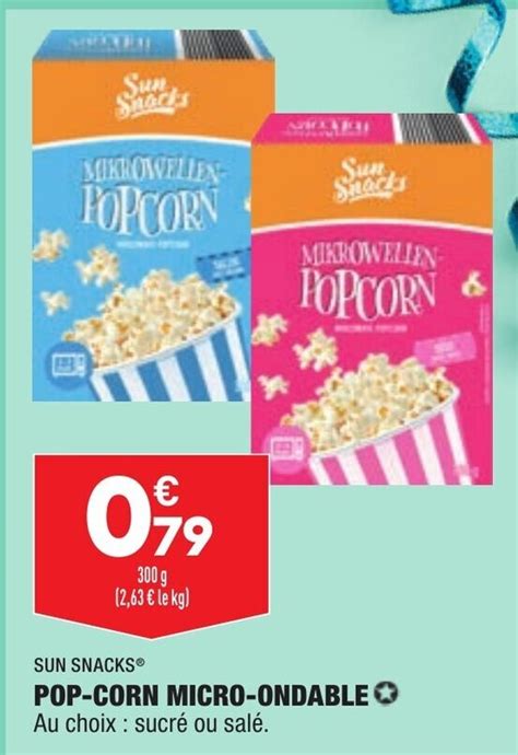 Promo Pop Corn Micro Ondable Chez ALDI